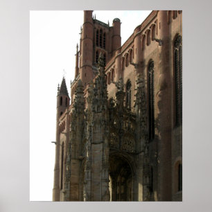 Ansicht der rechten Seite mit dem canopied Portal Poster