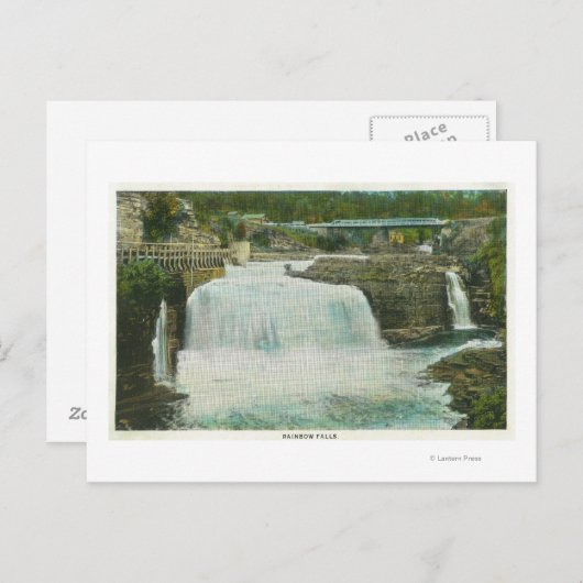 Ansicht der Regenbogenfälle # 2 Postkarte (Vorne/Hinten)