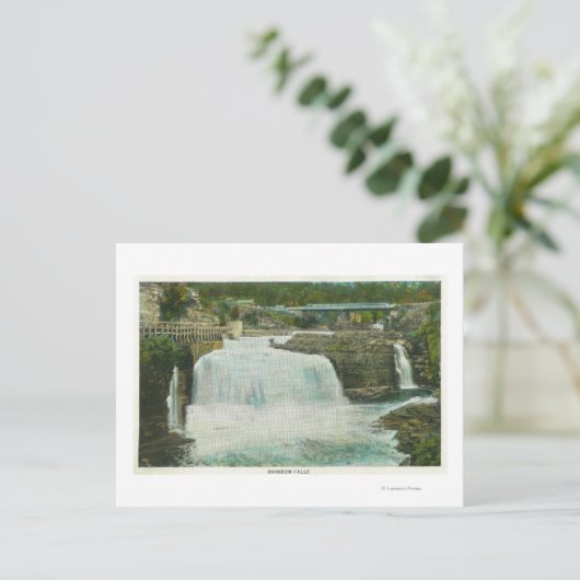 Ansicht der Regenbogenfälle # 2 Postkarte (Stehend Vorderseite)