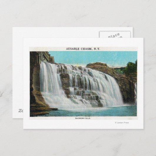 Ansicht der Regenbogenfälle Postkarte (Vorne/Hinten)