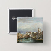 Ansicht der Rialto Brücke in Venedig Button (Vorne & Hinten)