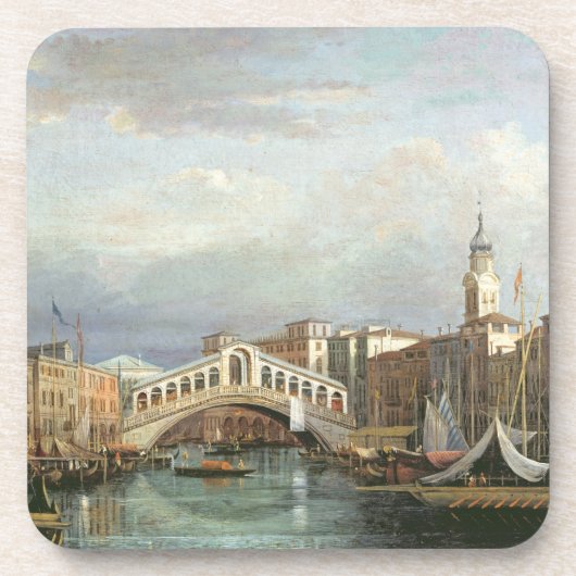 Ansicht der Rialto Brücke in Venedig Getränkeuntersetzer (Vorderseite)