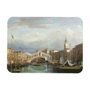 Ansicht der Rialto Brücke in Venedig Magnet