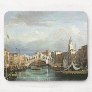 Ansicht der Rialto Brücke in Venedig Mousepad