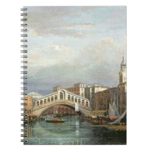 Ansicht der Rialto Brücke in Venedig Notizblock