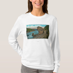 Ansicht der riesigen Felsen-und Laufkatze-Linie T-Shirt
