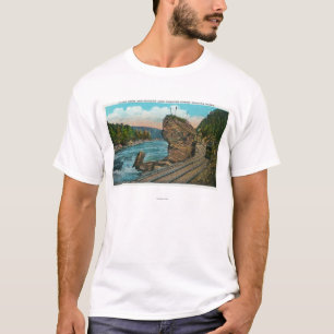 Ansicht der riesigen Felsen-und Laufkatze-Linie T-Shirt
