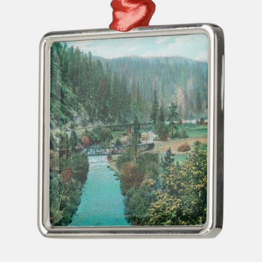 Ansicht der Sacramento River Schlucht auf SP Silbernes Ornament (Links)