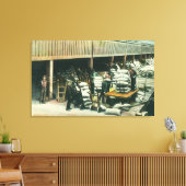 Ansicht der Schiffsgartenarbeiter, die Weizen vers Leinwanddruck (Insitu (Wohnzimmer))