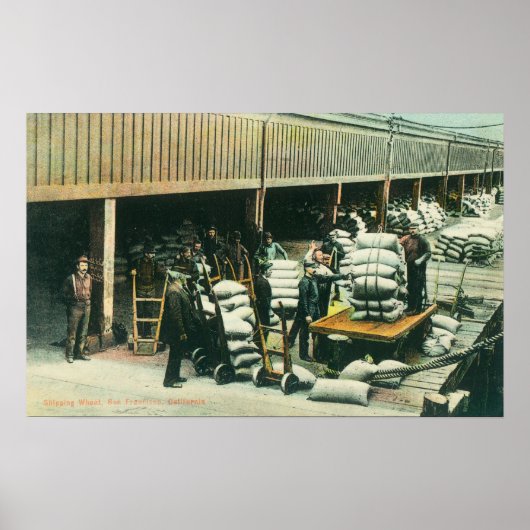 Ansicht der Schiffsgartenarbeiter, die Weizen vers Poster (Vorne)