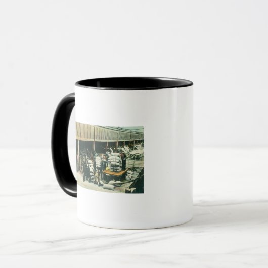 Ansicht der Schiffsgartenarbeiter, die Weizen vers Tasse (Vorderseite Links)