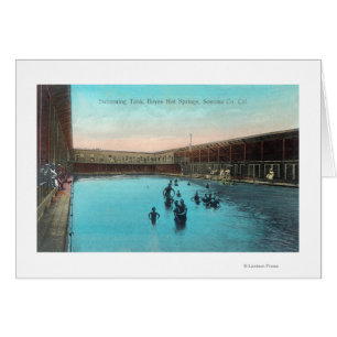 Ansicht der schwimmenden TankBoyes heißen Quellen,