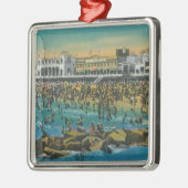 Ansicht der Schwimmer an den Washington-Bädern Ornament Aus Metall (Links)