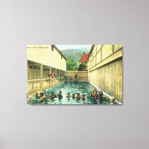 Ansicht der Schwimmer in den Bädern Leinwanddruck