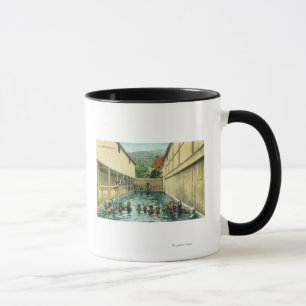 Ansicht der Schwimmer in den Bädern Tasse
