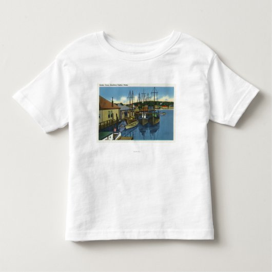 Ansicht der Segelboote angekoppelt im Hafen Kleinkind T-shirt (Vorderseite)