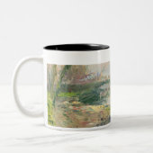 Ansicht der Seines, Paris (Öl auf Leinwand) Zweifarbige Tasse (Links)