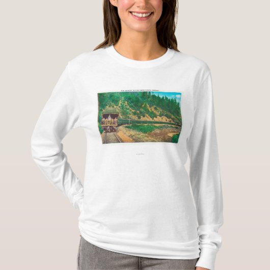 Ansicht der Shasta TrainCow Nebenfluss-Schlucht T-Shirt (Vorderseite)
