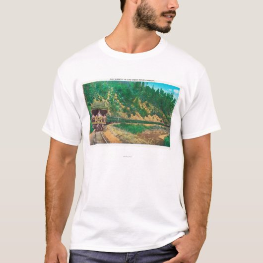 Ansicht der Shasta TrainCow Nebenfluss-Schlucht T-Shirt (Vorderseite)