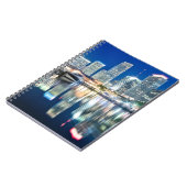 Ansicht der Skyline mit Reflexion im Wasser, Miami Notizblock (Linke Seite)