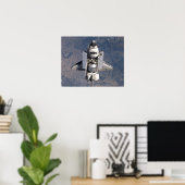 Ansicht der Space Shuttle Discovery von ISS (STS-1 Poster (Heimbüro)