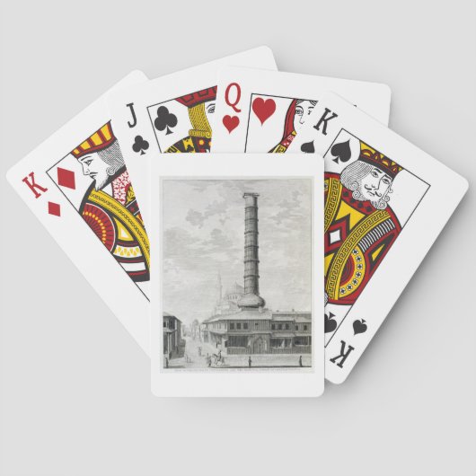 Ansicht der Spalte von Constantine und von Spielkarten (Rückseite)