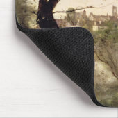 Ansicht der Stadt und der Kathedrale von Mantes Mousepad (Ecke)