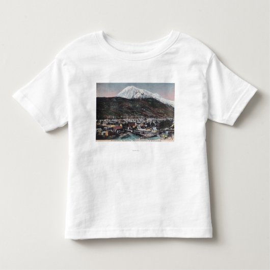 Ansicht der Stadt und des Bergs DeweySkagway, AK Kleinkind T-shirt (Vorderseite)