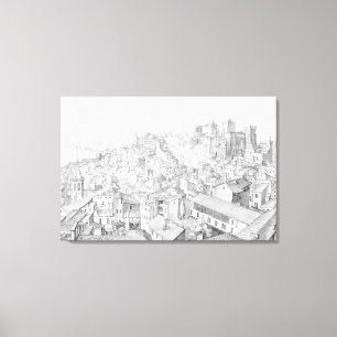 Ansicht der Stadt von Avignon und von seinen Leinwanddruck