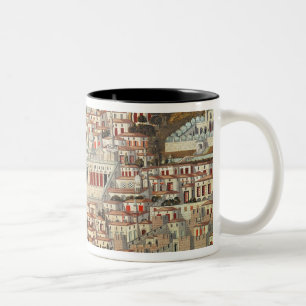 Ansicht der Stadt von Damaskus Zweifarbige Tasse