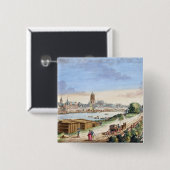 Ansicht der Stadt von Frankfurt, Süden Button (Vorne & Hinten)