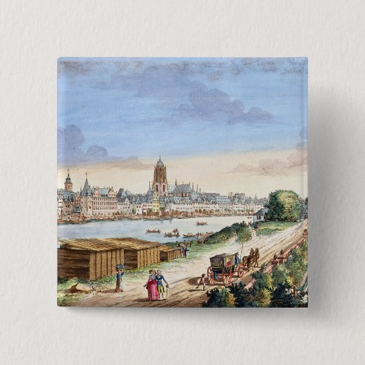 Ansicht der Stadt von Frankfurt, Süden Button (Vorderseite)