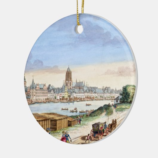 Ansicht der Stadt von Frankfurt, Süden Keramik Ornament (Links)