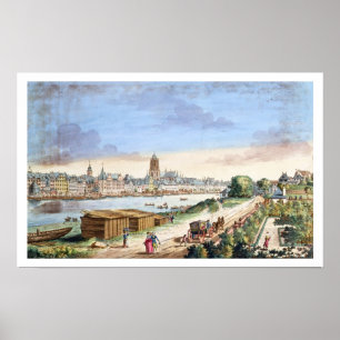 Ansicht der Stadt von Frankfurt, Süden Poster