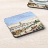 Ansicht der Stadt von Frankfurt, Süden Untersetzer (Linke Seite)