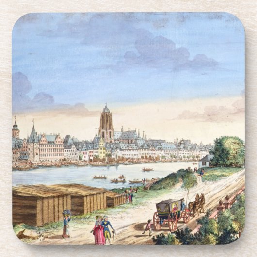 Ansicht der Stadt von Frankfurt, Süden Untersetzer (Vorderseite)