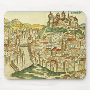 Ansicht der Stadt von Krakau (Kracow), vom Nure Mousepad