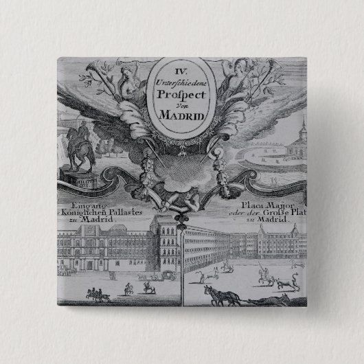 Ansicht der Stadt von Madrid Button (Vorderseite)