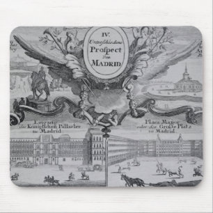 Ansicht der Stadt von Madrid Mousepad