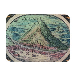 Ansicht der Stadt von Potosi, Bolivien, mit seinem Magnet