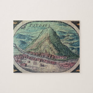Ansicht der Stadt von Potosi, Bolivien, mit seinem Puzzle