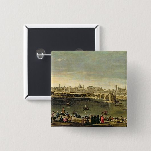 Ansicht der Stadt von Saragossa Button (Vorne & Hinten)