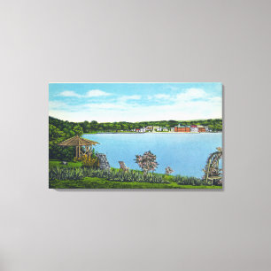 Ansicht der Stadt von Westsee-Straße Leinwanddruck