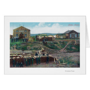 Ansicht der Stadtmenschen um geschnittenes