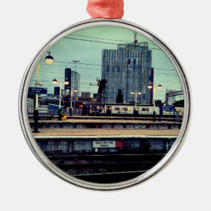Ansicht der Station Manchester Ornament Aus Metall
