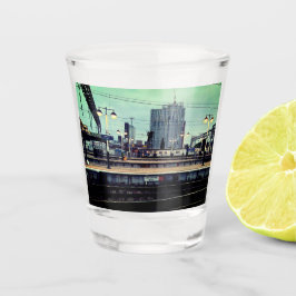 Ansicht der Station Manchester Schnapsglas