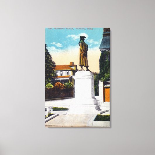 Ansicht der Statue von General Warren Leinwanddruck (Vorderseite)