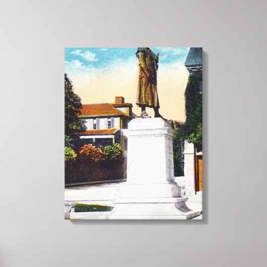 Ansicht der Statue von General Warren Leinwanddruck (Vorderseite)