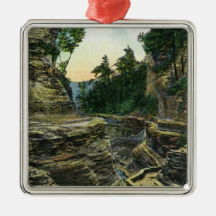 Ansicht der südlichen Eingangs-Schlucht Silbernes Ornament