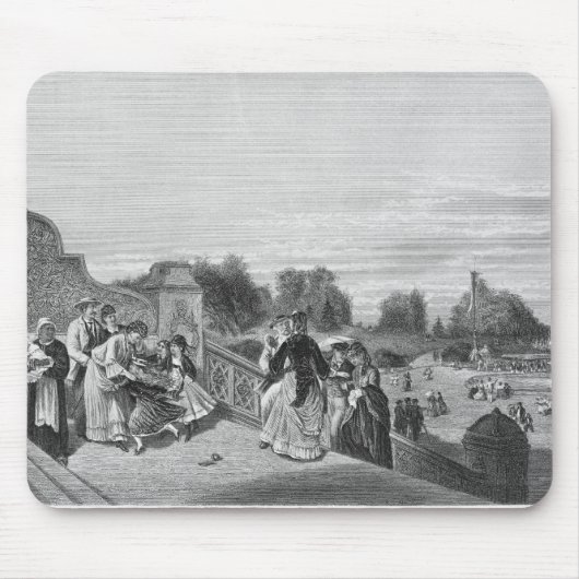Ansicht der Terrasse, Central Park, 1872 Mousepad (Vorne)